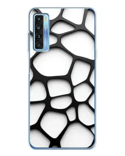 Чехол для TCL 20L Plus с картинкой «Белая объемная сетка» Чехол для TCL 20L Plus с картинкой «Белая объемная сетка»