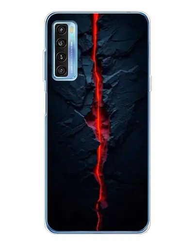 Чехол для TCL 20L Plus с картинкой «Kрасная лавовая трещина» Чехол для TCL 20L Plus с картинкой «Kрасная лавовая трещина»