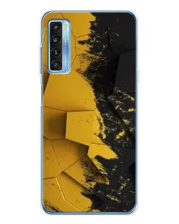 Чехол для TCL 20L Plus с картинкой «Золотые осколки геометрии»