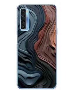 Чехол для TCL 20L Plus с картинкой «Цветные волны каньона»