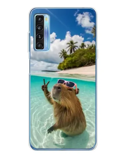Чохол для TCL 20L Plus з картинкою «Капібара на морі» Чохол для TCL 20L Plus з картинкою «Капібара на морі»