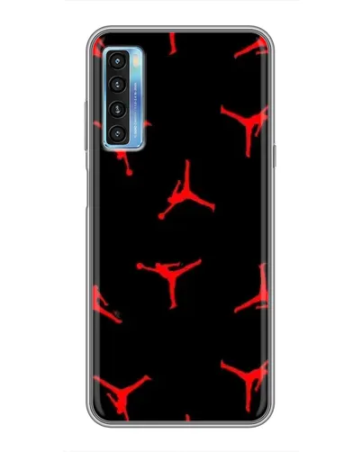 Чохол для TCL 20L з картинкою «Jordan Red Pattern»