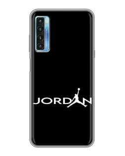 Чохол для TCL 20L з картинкою «Jordan White Logo»