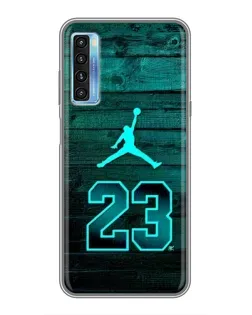 Чохол для TCL 20L з картинкою «Jordan Cyan 23»