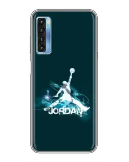 Чохол для TCL 20L з картинкою «Jordan Blue Fire»