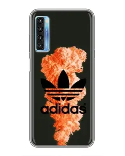 Чехол для TCL 20L с картинкой «Оранжевый дым Adidas»