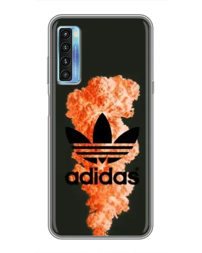 Чехол для TCL 20L с картинкой «Оранжевый дым Adidas» Чехол для TCL 20L с картинкой «Оранжевый дым Adidas»
