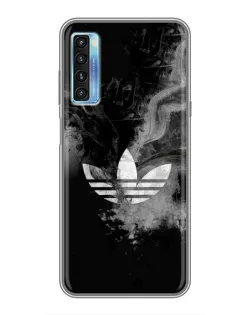Чехол для TCL 20L с картинкой «Абстрактный дым Adidas»