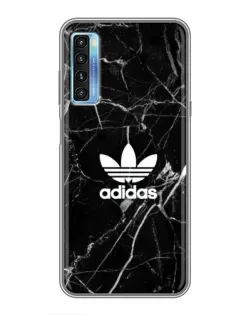 Чехол для TCL 20L с картинкой «Белый мрамор Adidas»