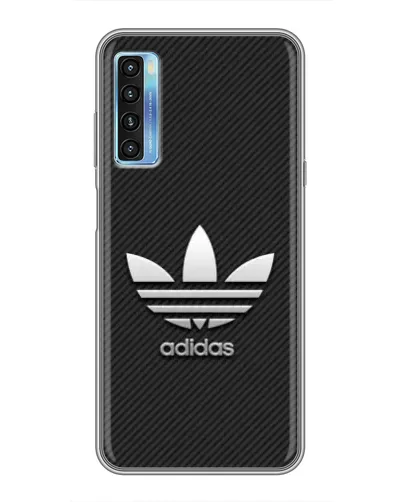 Чехол для TCL 20L с картинкой «Adidas Карбоновая текстура» Чехол для TCL 20L с картинкой «Adidas Карбоновая текстура»