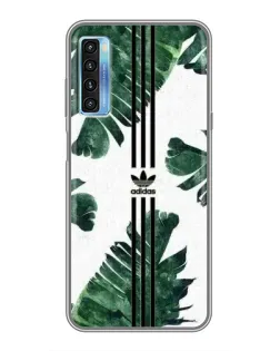 Чехол для TCL 20L с картинкой «Пальмовые листья адидас»