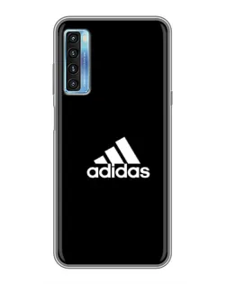 Чехол для TCL 20L с картинкой «Черная классика Adidas»