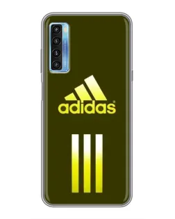 Чехол для TCL 20L с картинкой «Оливковый градиент Adidas»
