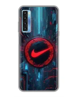 Чехол для TCL 20L с картинкой «Техногенный стиль Nike»