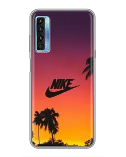 Чехол для TCL 20L с картинкой «Nike на закате солнца»