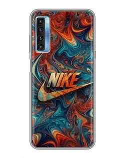 Чехол для TCL 20L с картинкой «Nike в абстракции»