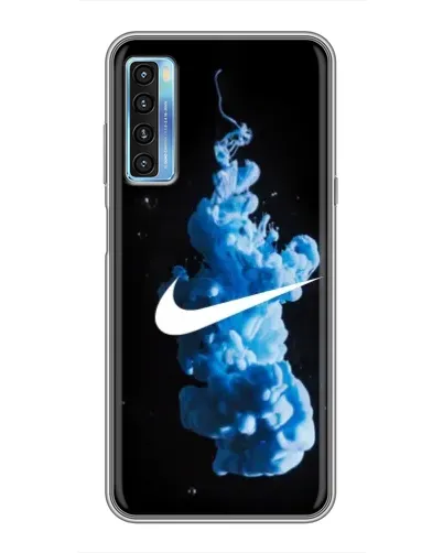 Чехол для TCL 20L с картинкой «Nike и синий дым» Чехол для TCL 20L с картинкой «Nike и синий дым»