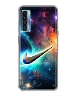 Чехол для TCL 20L с картинкой «Космический Nike Swoosh»