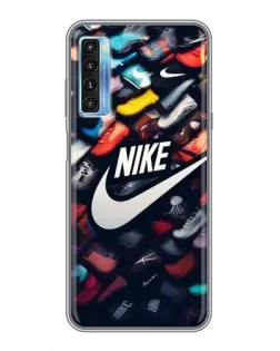 Чехол для TCL 20L с картинкой «Коллекция кроссовок Nike»