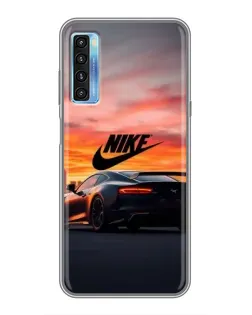 Чехол для TCL 20L с картинкой «Nike и суперкар»