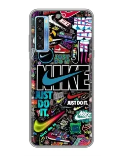 Чохол для TCL 20L з картинкою «Яскравий колаж Nike»