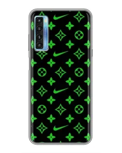 Чехол для TCL 20L с картинкой «Неоновый принт LV»