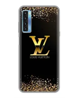 Чехол для TCL 20L с картинкой «LV — золотые искры»