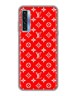 Чехол для TCL 20L с картинкой «Яркий паттерн LV»
