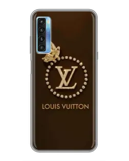 Чехол для TCL 20L с картинкой «LV — золотая печать»