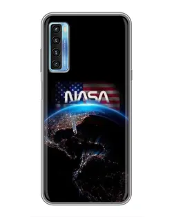 Чехол для TCL 20L с картинкой «Земля из космоса NASA»