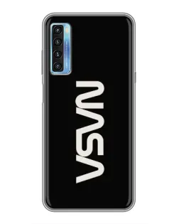 Чехол для TCL 20L с картинкой «NASA — вертикальный логотип»