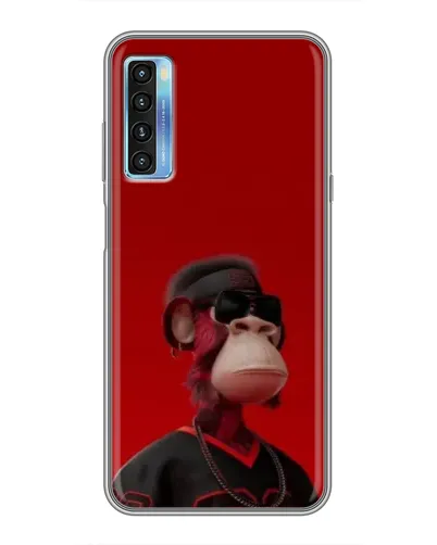 Чехол для TCL 20L с картинкой «Bored Ape в красном» Чехол для TCL 20L с картинкой «Bored Ape в красном»