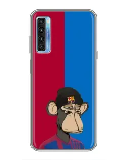 Чехол для TCL 20L с картинкой «Bored Ape — фанат Барсы»