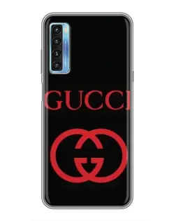 Чехол для TCL 20L с картинкой «Gucci — красный логотип»