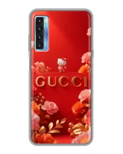 Чехол для TCL 20L с картинкой «Gucci — золотой сад»