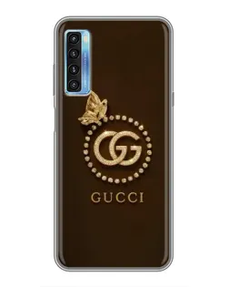 Чехол для TCL 20L с картинкой «Gucci — золотая бабочка»