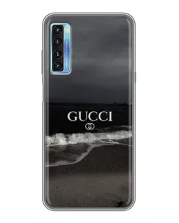 Чехол для TCL 20L с картинкой «Gucci — морской прибой»