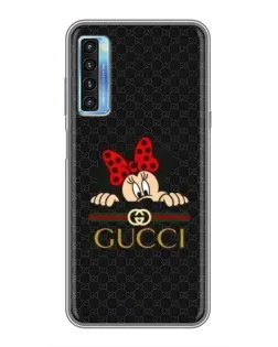 Чехол для TCL 20L с картинкой «Минни Маус Gucci — черный»