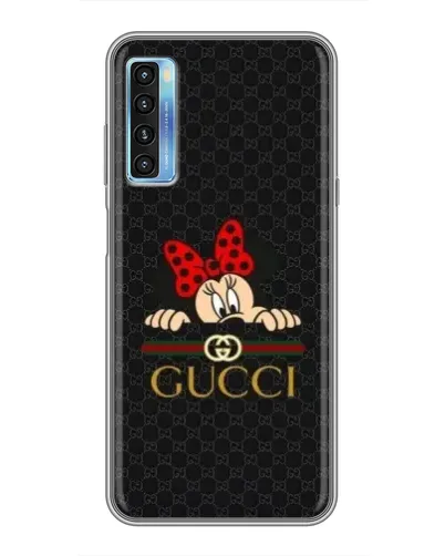 Чехол для TCL 20L с картинкой «Минни Маус Gucci — черный»