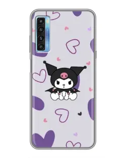 Чехол для TCL 20L с картинкой «Kuromi и лавандовые сердца»