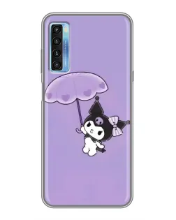 Чехол для TCL 20L с картинкой «Kuromi с зонтиком»