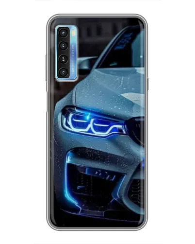 Чехол для TCL 20L с картинкой «Взгляд BMW с синими фарами» Чехол для TCL 20L с картинкой «Взгляд BMW с синими фарами»