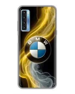 Чехол для TCL 20L с картинкой «Золотистый дым BMW»