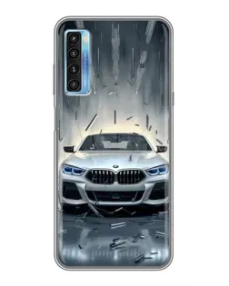 Чехол для TCL 20L с картинкой «BMW в свете фар»
