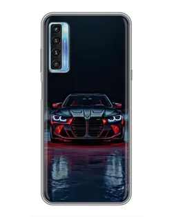 Чехол для TCL 20L с картинкой «BMW на мокрой дороге»