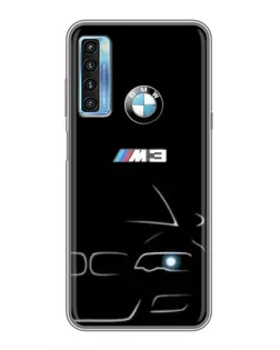 Чехол для TCL 20L с картинкой «Минималистичный принт BMW M3»