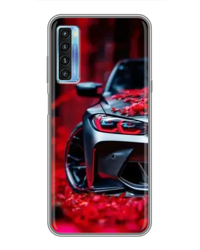 Чехол для TCL 20L с картинкой «Спортивная BMW и цветы» Чехол для TCL 20L с картинкой «Спортивная BMW и цветы»