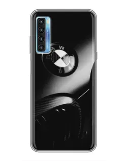 Чехол для TCL 20L с картинкой «Эмблема BMW — макро»