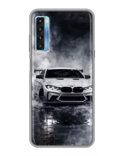 Чехол для TCL 20L с картинкой «BMW сквозь туман»