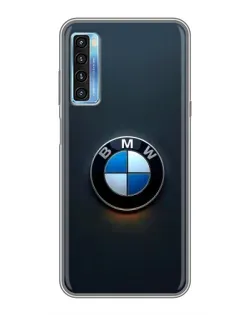 Чехол для TCL 20L с картинкой «Логотип BMW — минимализм»